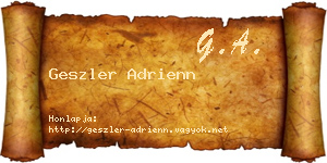 Geszler Adrienn névjegykártya